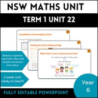 NSW Maths Stage 3 Year B Year 6 Term 1 Unit 22