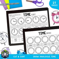 Time Revision: analogue, digital and 24-hour clock practice  [hour, 1/2, 1/4, min] - thumbnail 2 of 6