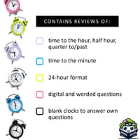 Time Revision: analogue, digital and 24-hour clock practice  [hour, 1/2, 1/4, min] - thumbnail 3 of 6