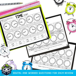 Time Revision: analogue, digital and 24-hour clock practice  [hour, 1/2, 1/4, min] - image 4 of 6