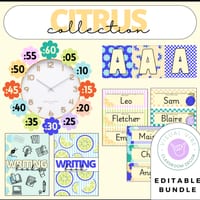 Citrus Classroom Decor BUNDLE | Editable Posters, Resources and Supplies - thumbnail 2 of 2