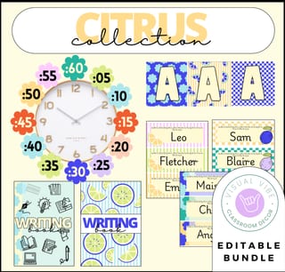 Citrus Classroom Decor BUNDLE | Editable Posters, Resources and Supplies - image 2 of 2