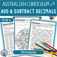 Australian Curriculum v9 Year 6 Adding and Subtracting Decimals