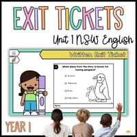 NSW Year 1 English Unit 1 Context Exit Tickets Differentiated Assessment Review - thumbnail 1 of 5