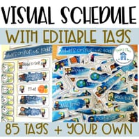 Visual Timetable - Water Colour Theme