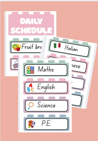 Daily Schedule -Brick Themed - image 1 of 1