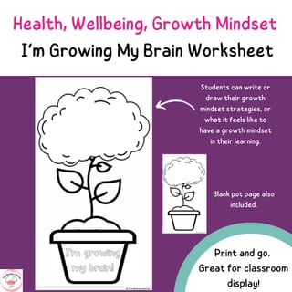 Growth Mindset Pot Plant Worksheets - image 1 of 1