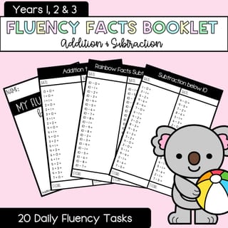 Addition & Subtraction to 20 Fluency Booklet | No Prep | Years One, Two & Three - image 1 of 2