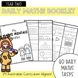 Year Two | Daily Maths Revision Booklet | Australian Curriculum Aligned V9 - image 1 of 3