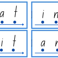 Set 1 Decode and Blend Phonics Cards (S A T P I N). Decodable words and non-sense words - thumbnail 1 of 5