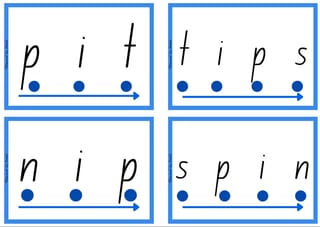 Set 1 Decode and Blend Phonics Cards (S A T P I N). Decodable words and non-sense words - image 2 of 5