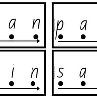 Set 1 Decode and Blend Phonics Cards (S A T P I N). Decodable words and non-sense words - thumbnail 4 of 5