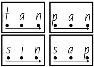 Set 1 Decode and Blend Phonics Cards (S A T P I N). Decodable words and non-sense words - image 4 of 5