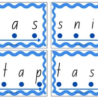 Set 1 Decode and Blend Phonics Cards (S A T P I N). Decodable words and non-sense words - thumbnail 3 of 5