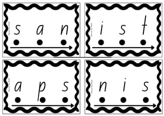 Set 1 Decode and Blend Phonics Cards (S A T P I N). Decodable words and non-sense words - image 5 of 5