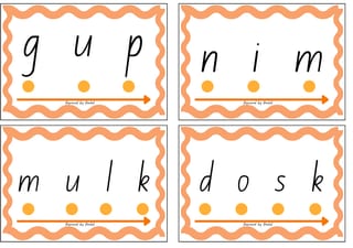 Set 2 Decode and Blend Phonics Cards (M D G O C K CK E U R) Decodable words and non-sense words - image 3 of 5