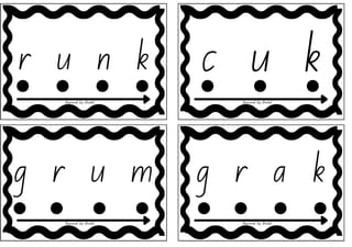 Set 2 Decode and Blend Phonics Cards (M D G O C K CK E U R) Decodable words and non-sense words - image 5 of 5