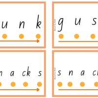 Set 2 Decode and Blend Phonics Cards (M D G O C K CK E U R) Decodable words and non-sense words - thumbnail 2 of 5
