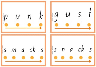 Set 2 Decode and Blend Phonics Cards (M D G O C K CK E U R) Decodable words and non-sense words - image 2 of 5