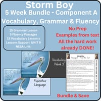 Storm Boy 5 Week Bundle Unit 9 - Component A (Vocabulary, Fluency Grammar)