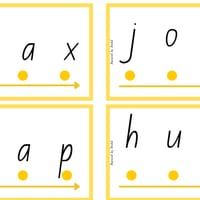 Set 3 Decode and Blend Cards (b, h, f, l, j, v, w, x, y, z) Decodable words and non-sense words - thumbnail 1 of 5
