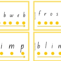 Set 3 Decode and Blend Cards (b, h, f, l, j, v, w, x, y, z) Decodable words and non-sense words - thumbnail 2 of 5