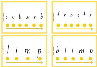 Set 3 Decode and Blend Cards (b, h, f, l, j, v, w, x, y, z) Decodable words and non-sense words - image 2 of 5