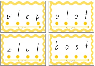Set 3 Decode and Blend Cards (b, h, f, l, j, v, w, x, y, z) Decodable words and non-sense words - image 3 of 5