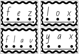 Set 3 Decode and Blend Cards (b, h, f, l, j, v, w, x, y, z) Decodable words and non-sense words - image 5 of 5
