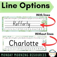 Editable Desk Name Tags - Student Desk Name Model Labels - Eucalyptus Class Decor Back to School - thumbnail 4 of 4
