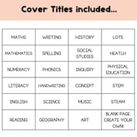 Editable Book Covers - Print and Go book lavels for all subejcts! - thumbnail 4 of 4