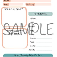 All about me sheet - preschool - thumbnail 1 of 1