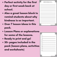 Student Wellbeing | Kindness Activity Pack | Lessons and Printable Worksheets! - thumbnail 2 of 3
