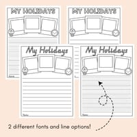 Holiday Recount Writing Template and Sentence Starters - thumbnail 3 of 3