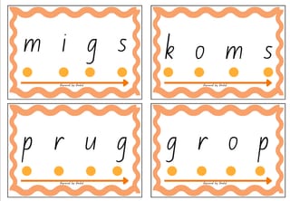 Decode and Blend Phonics Cards Initial Code Bundle - Decodable words and non-sense words - image 4 of 8