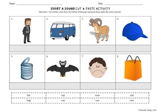 Short Vowel Sounds - Cut & Paste - image 2 of 4