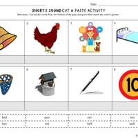 Short Vowel Sounds - Cut & Paste - thumbnail 3 of 4