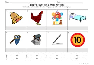 Short Vowel Sounds - Cut & Paste - image 3 of 4