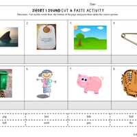 Short Vowel Sounds - Cut & Paste - thumbnail 4 of 4