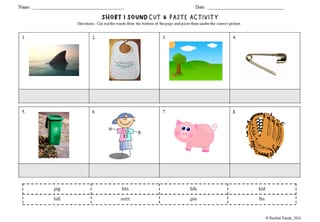 Short Vowel Sounds - Cut & Paste - image 4 of 4