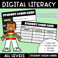 Editable Student Login Cards | Username & Password Cards | PowerPoint | FREEBIE