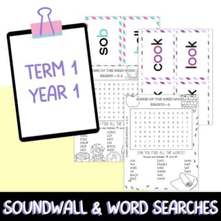 Soundwall & Word Searches - Term 1 Year 1 (Soundwaves) - image 1 of 4