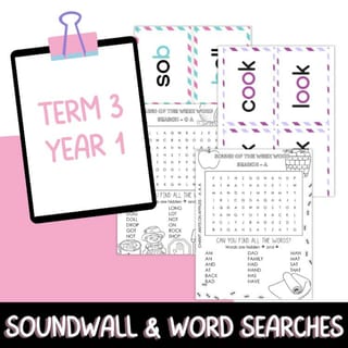 Soundwall & Word Searches Term 3 Year 1 (Soundwaves) - image 1 of 4