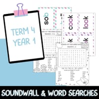 Soundwall & Word Searches Term 4 Year 1 (Soundwaves) - thumbnail 1 of 4