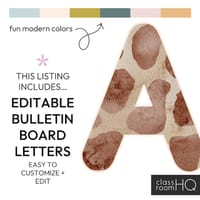 Editable Bulletin Board Lettering Pack Animal Theme ZOO TALES Classroom Decor - thumbnail 2 of 5