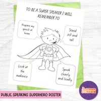 Public Speaking Superhero Poster - thumbnail 1 of 2