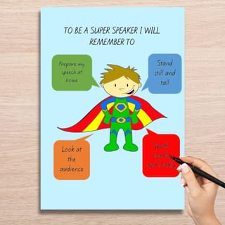 Public Speaking Superhero Poster - image 2 of 2