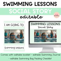 Social Story - Swimming Lessons - editable pack!