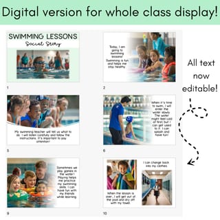 Social Story - Swimming Lessons - editable pack! - image 2 of 4