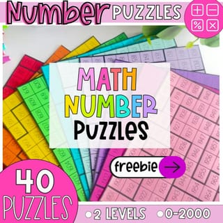 FREE Differentiated Number Puzzles I Number & Place Value I Math Centres & Game - image 1 of 5